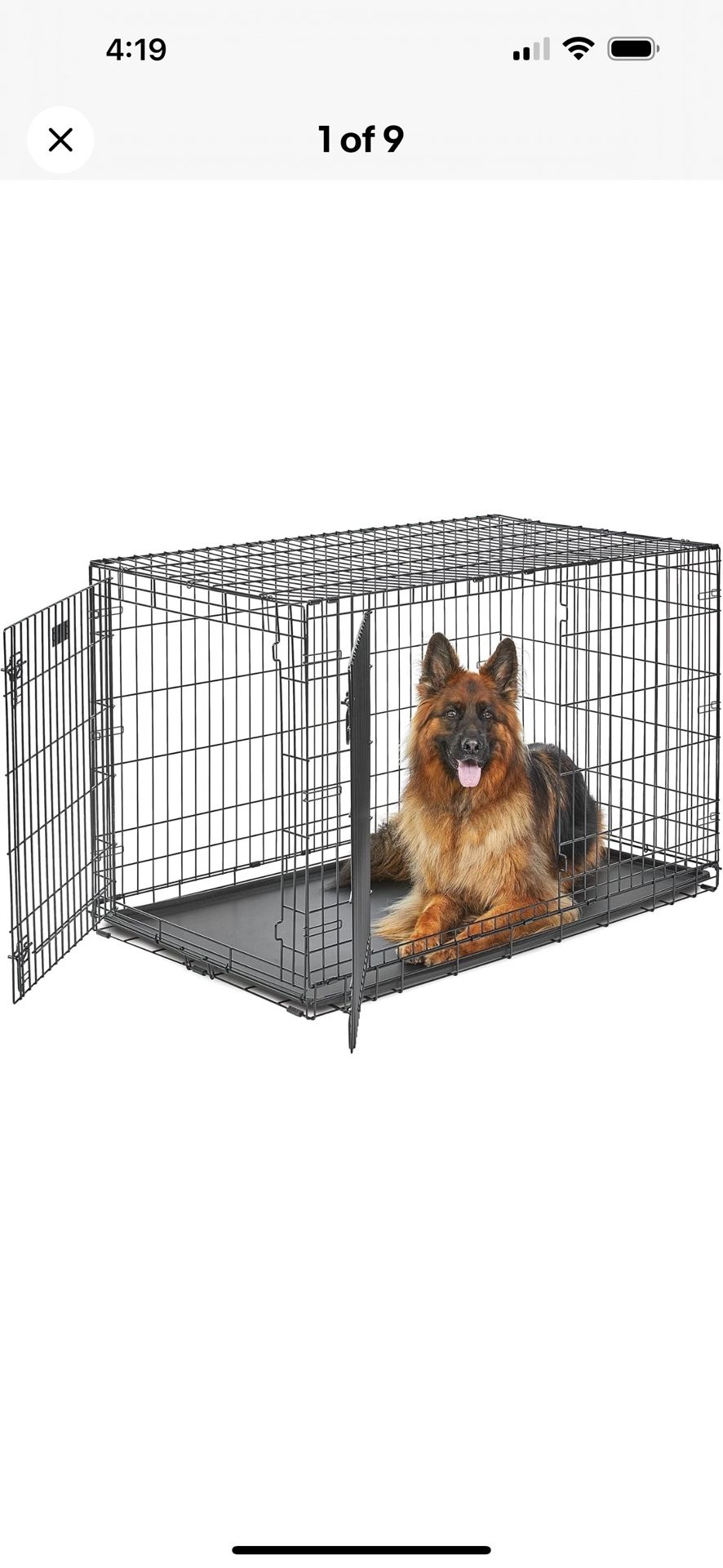 MidWest Homes Pet Life Stages LS-1648DD Double Door Folding Crate X-Large Dogs