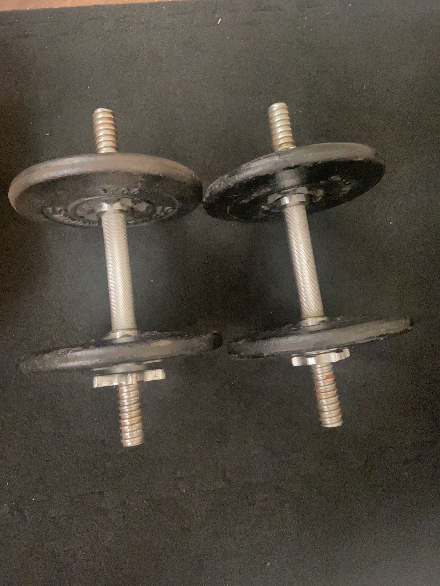 25 Lb Pairs Adjustable dumbbell. 50Lb Total