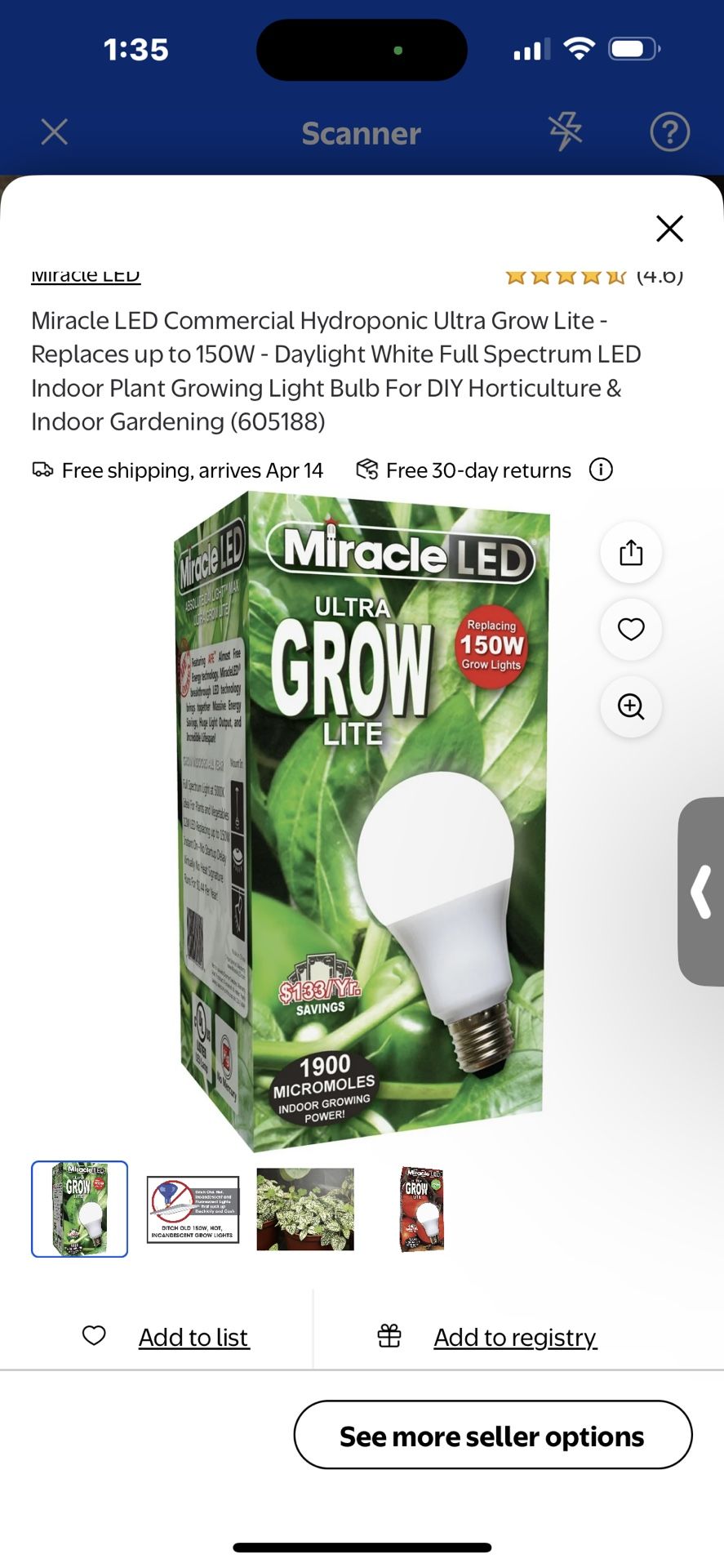 Miracle LED Commercial Hydroponic Ultra Grow Lite