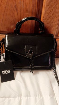Black DKNY Elissa smalltop handle satchel