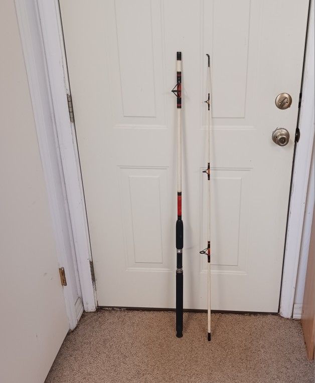 Sea Striker SS800 Graphite Fishing Rod Pole 8 Ft, Pc, 5 Guides 12-25 lbs.line