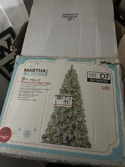 Martha Living 9ft Christmas Tree Pre-Lit