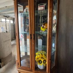 Transitional Walnut Wood  Armoire