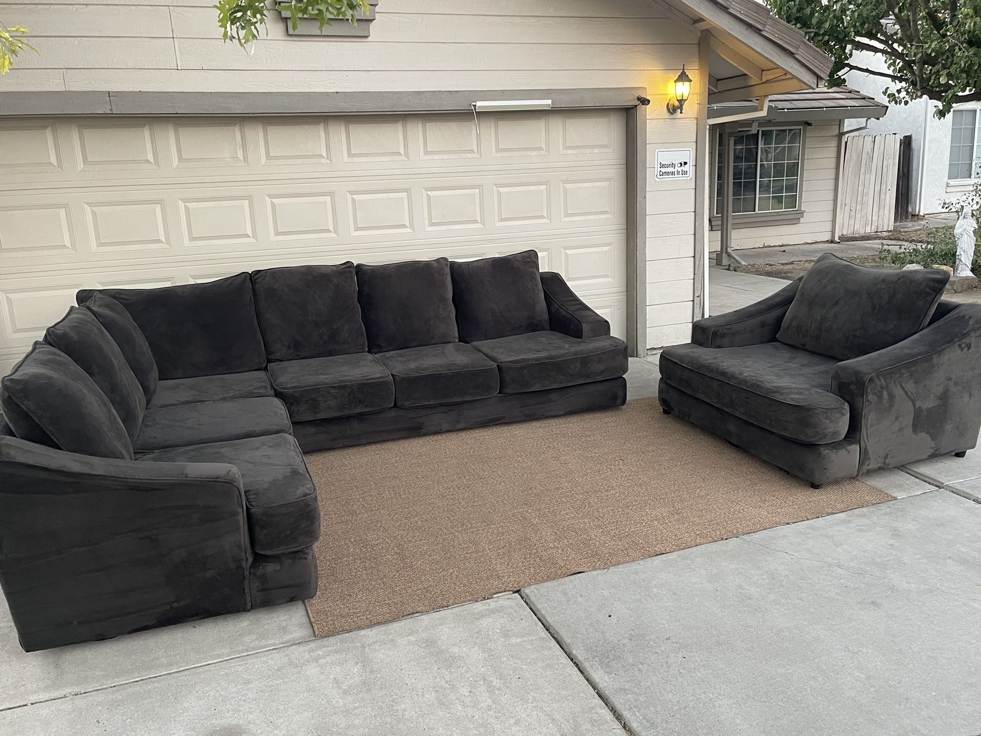 Luxury Aspen Sectional + Half & A Half Sofa Set