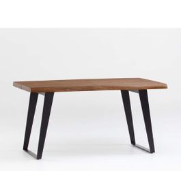 Crate & Barrel Yukon 58" Live-Edge Acacia Dining Table