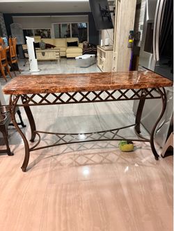 Faux Marble Console