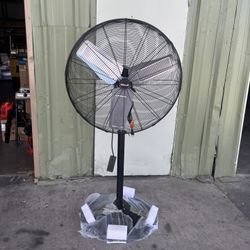 XtremepowerUS Pro-Series - 30-inch high-speed telescopic fan, height-adjustable fan, 3-speed control, CFM 7600, black