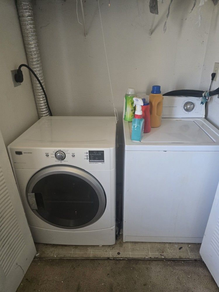 Washer And Dryer  And Leather Sofa Set