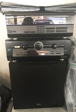 Panasonic receiver technics 300 disc changer rca sub