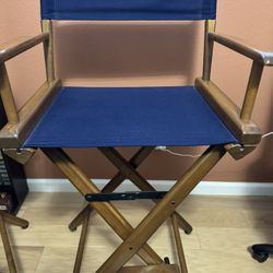 Two Vintage Telescope (Granville NY) Director Chair , blue Color , In Perfect Condition 