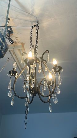 5-Light Crystal Drop Chandelier