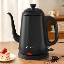 Gooseneck Electric Kettle 1L, 1000W Fast Boiling for Pour-Over Coffee & Tea