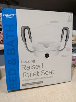 Raised Toilet Seat With Adjustable Handles NEW