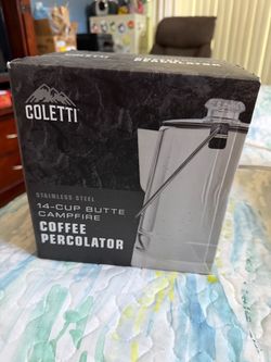 The COLETTI Butte 14-Cup Stainless Steel Campfire Coffee Percolator