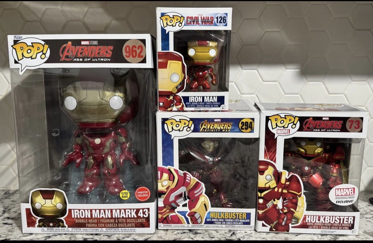 Funko Pop Iron Man Lot