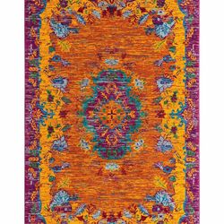Unique Loom Calypso Orange Rug