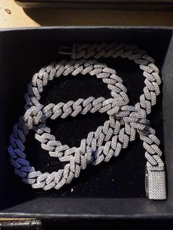 12MM Moissanite Lab Diamond Men’s 20 Inch Chain