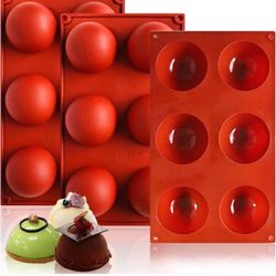 Brandnew 3Pcs Silicone Molds for Chocolate,Astarexin Chocolate Molds Silicone Candy Truffle Mold Dome Baking Mold