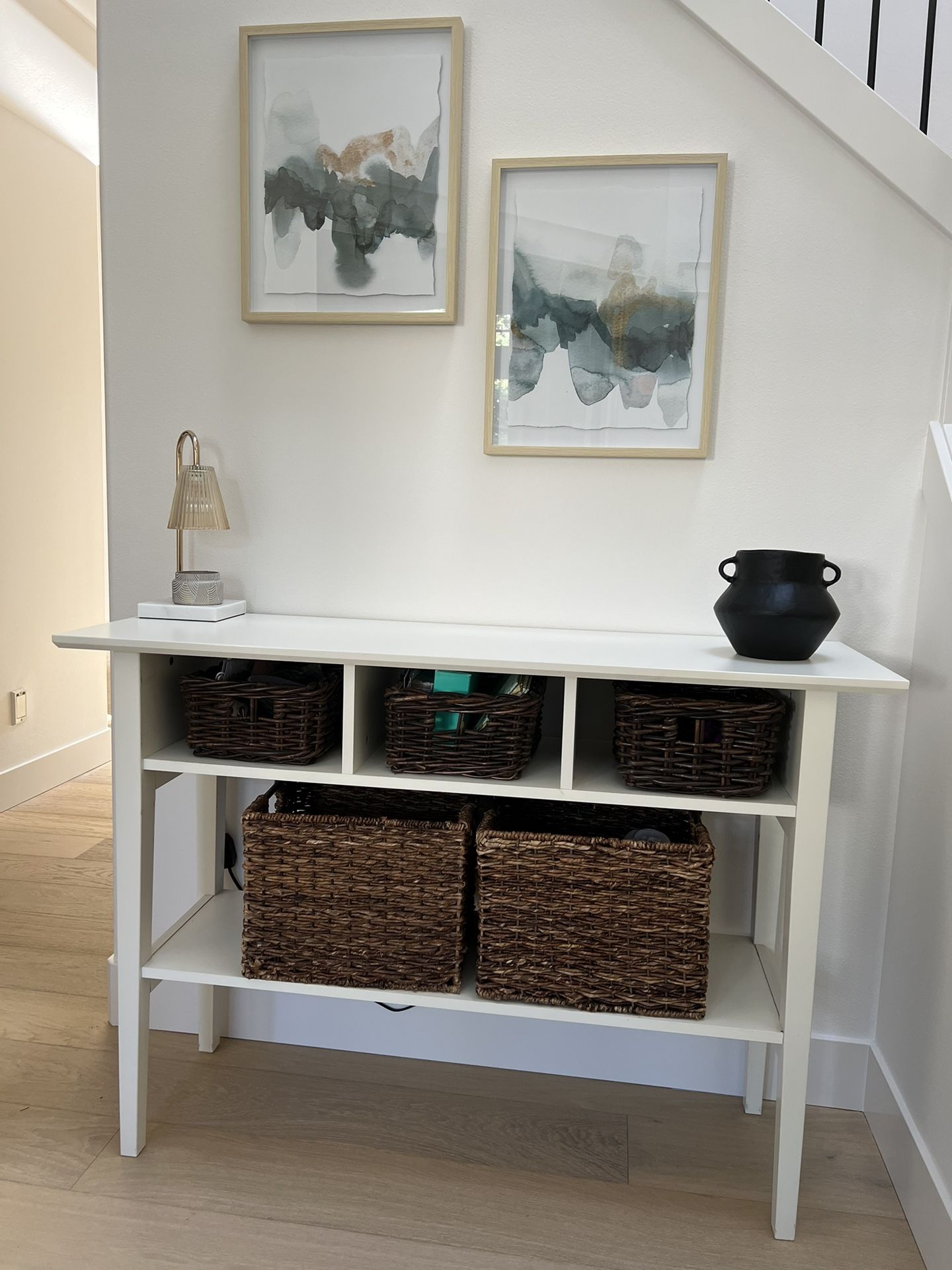 White Console Entryway Table