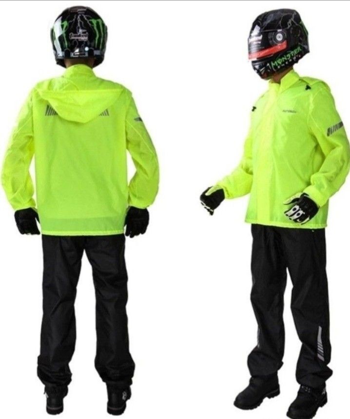 RAIN SUIT FOR MEN AND WOMEN GREEN XL AND BLACK L