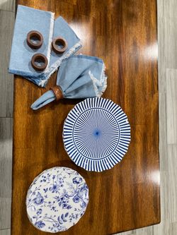 Blue Plate Setting