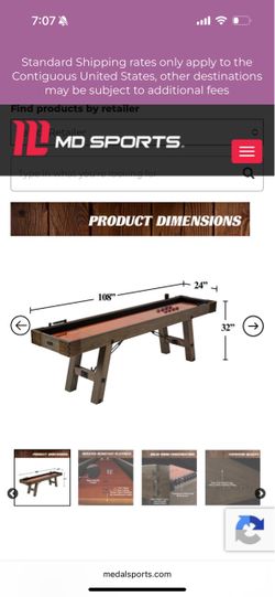 Shuffleboard table