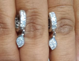 Silver dangle earrings