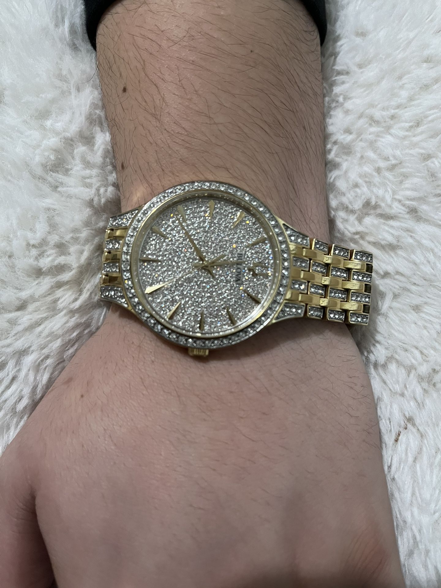 Men’s Bulova Phantom Crystal Accent Gold-tone Watch