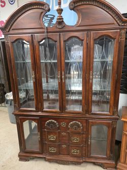 Beautiful Real wood China Hutch $75