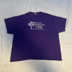 Gildan Hamden Transition Academy At SCSU T-Shirt Men’s Size 3XL Purple Cotton