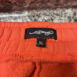 orange ed hardy sweatpants READ DESCRIPTION