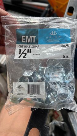 Halex 1/2" EMT One Hole Straps – 25 Pack