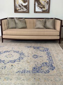 Thomasville Designer Curved Sofa | Premium Solid Wood Frame | Like New DELIVERY AVAILABLE