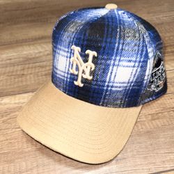 New York Mets Mitchell & Ness All Star Game Plaid Pro Pinch Fit Snapback Hat