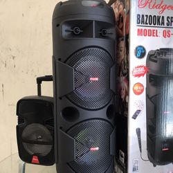 Portable Speaker System - Bluetooth - Double 8” Woofer 