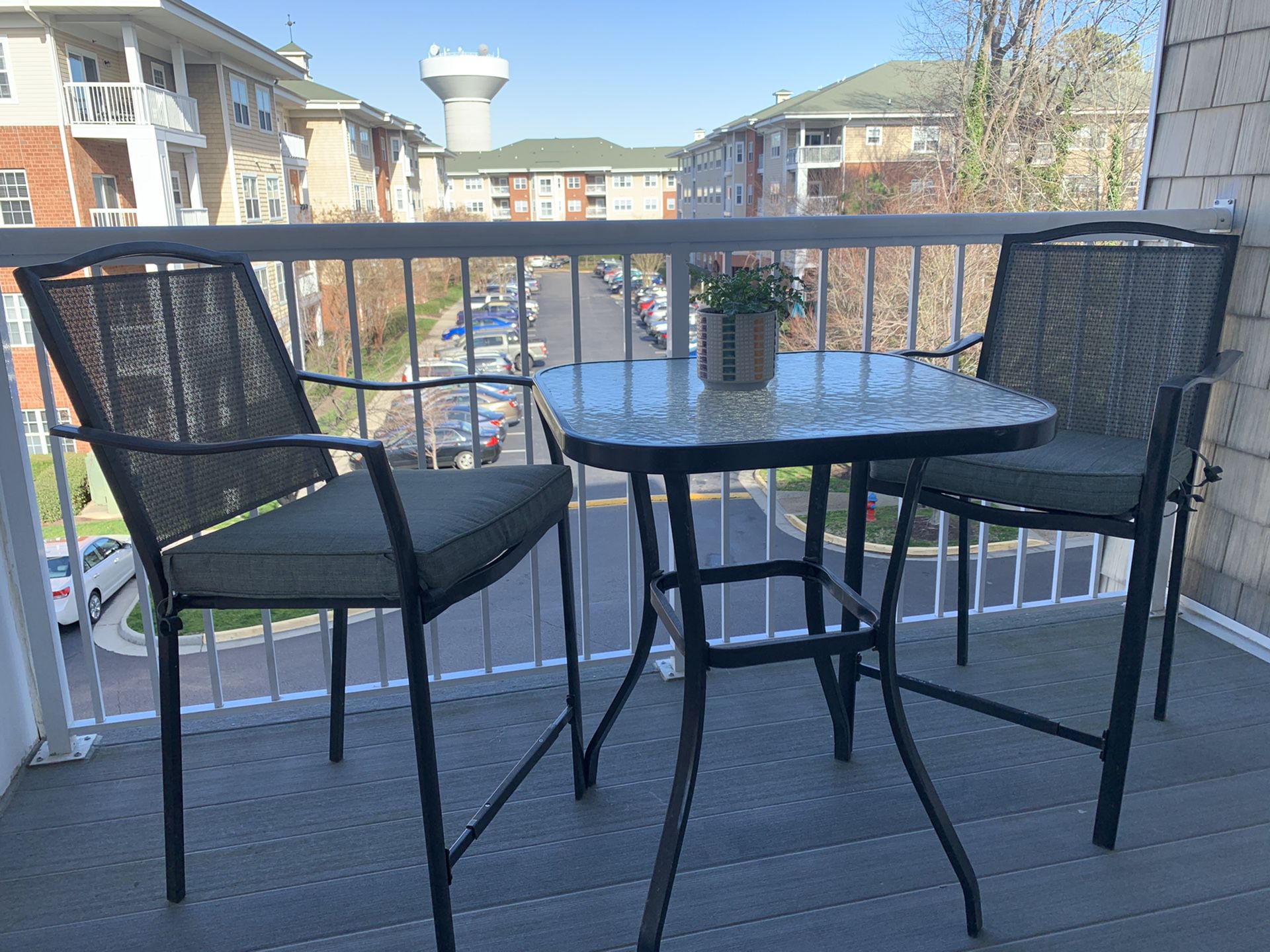 Small outdoor deck patio furniture.