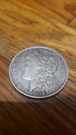 1886 morgan dollar o. Solid silver