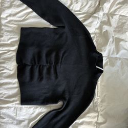 Anthropologie Black Cropped Knit Sweater – Women’s Small