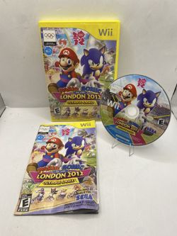 Mario & Sonic at the London 2012 Olympic Games Wii Complete Tested CIB Works!