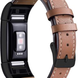 Replacement Leather Band Compatible with Fitbit Charge 2 (NEW)