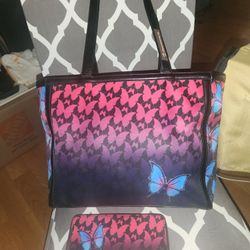 Butterfly Design Bag & Wallet