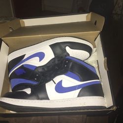 AIR JORDAN 1 MID WHITE BLACK RACER BLUE