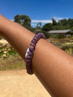 Natural Lepidolite And 14K Rose Gold 