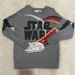 Star Wars gray knit sweater for boys (sz medium)