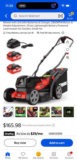Ework 40v, 14” Cordless Mower NEW in BOX