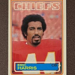 1983 TOPPS Eric Harris Kansas City Chiefs #287 Football Card Vintage Collectible NFL Pro