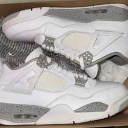 Nike Air Jordan Retro 4 White Oreo Size 12 Men’s Sneakers Shoes