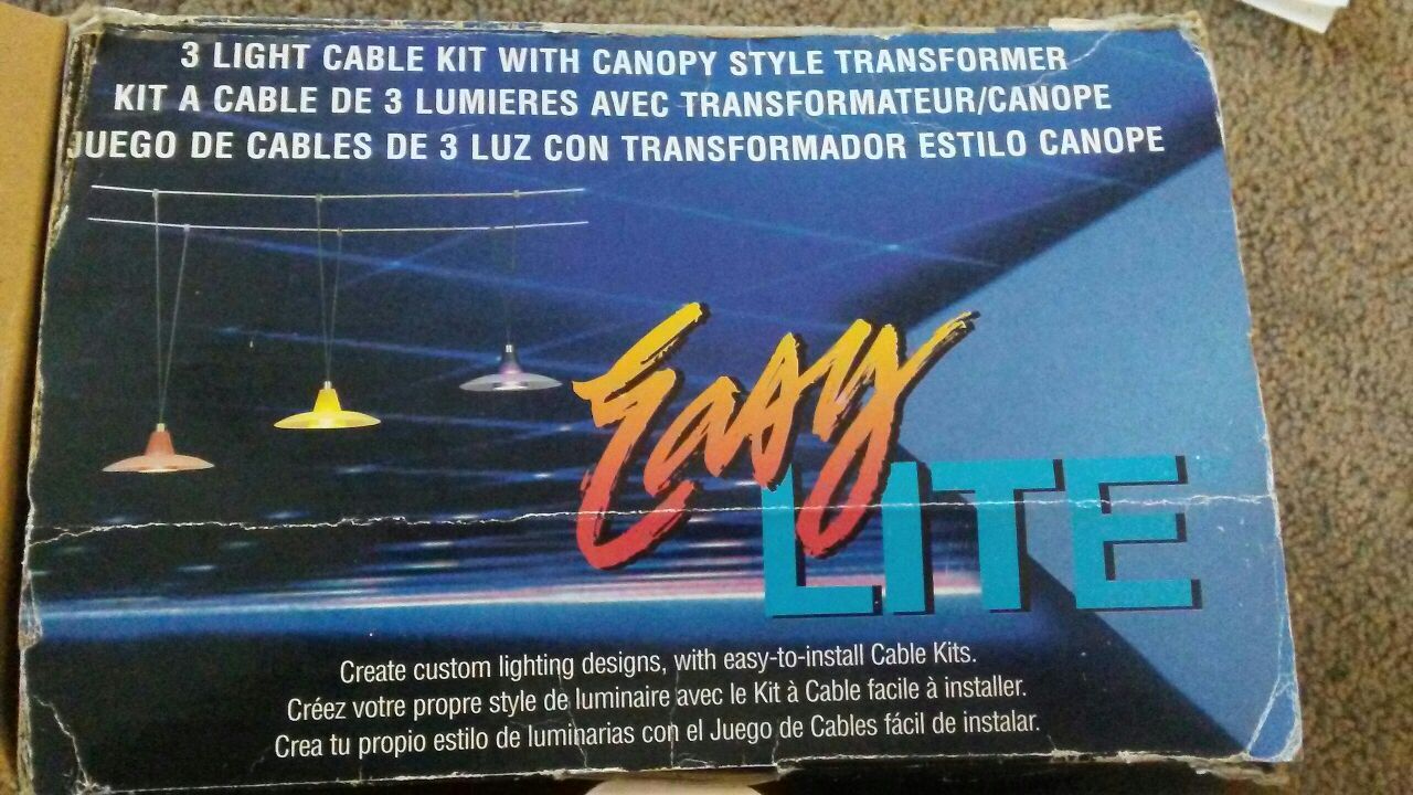 3 light cable kit with canopy style transformer