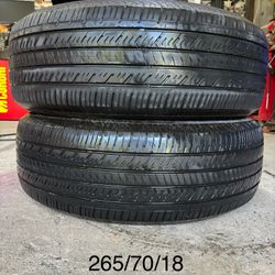(2) - 265/70/18 Yokohama Geolander X-CV G057 Tires
