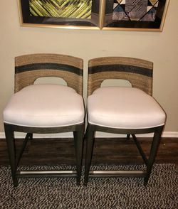 PAIR 2 Of FRITZ COASTAL STRIPE ROPE Counter Stool By PALECEK for Sale in Costa Mesa CA OfferUp